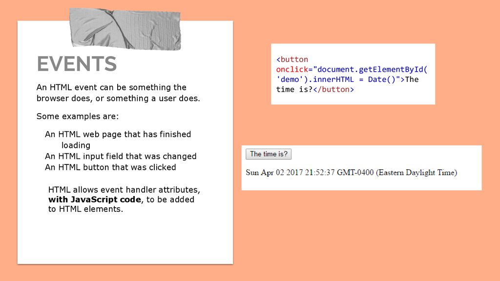 Events: Changed and Input - ppt download