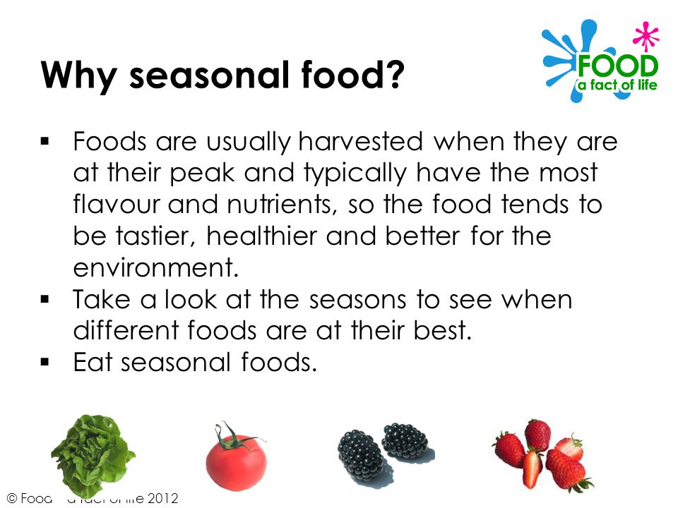Why seasonal food
