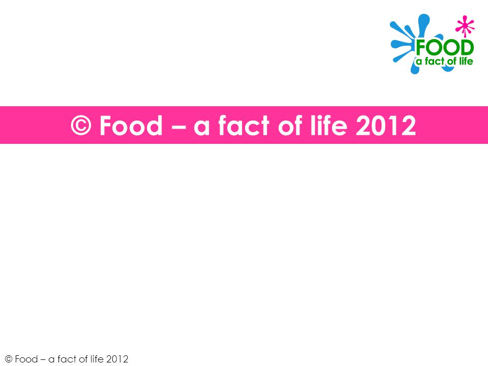 © Food – a fact of life 2012
