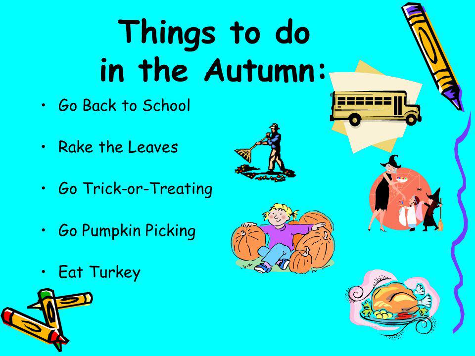 Things to do in the Autumn: