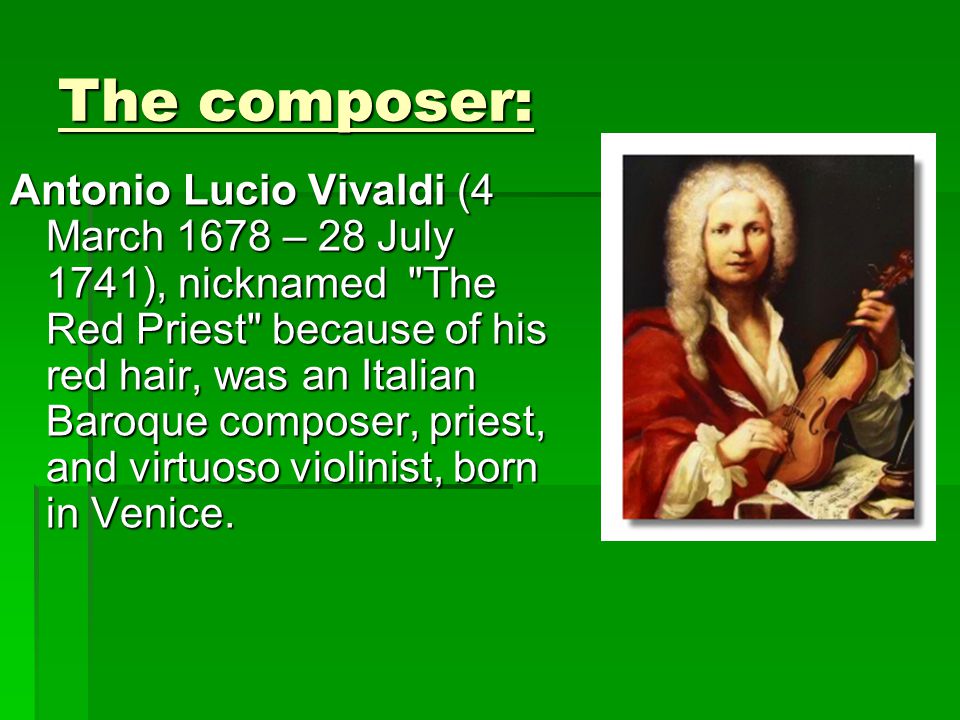 Antonio Vivaldi Ppt Antonio Vivaldi Ppt