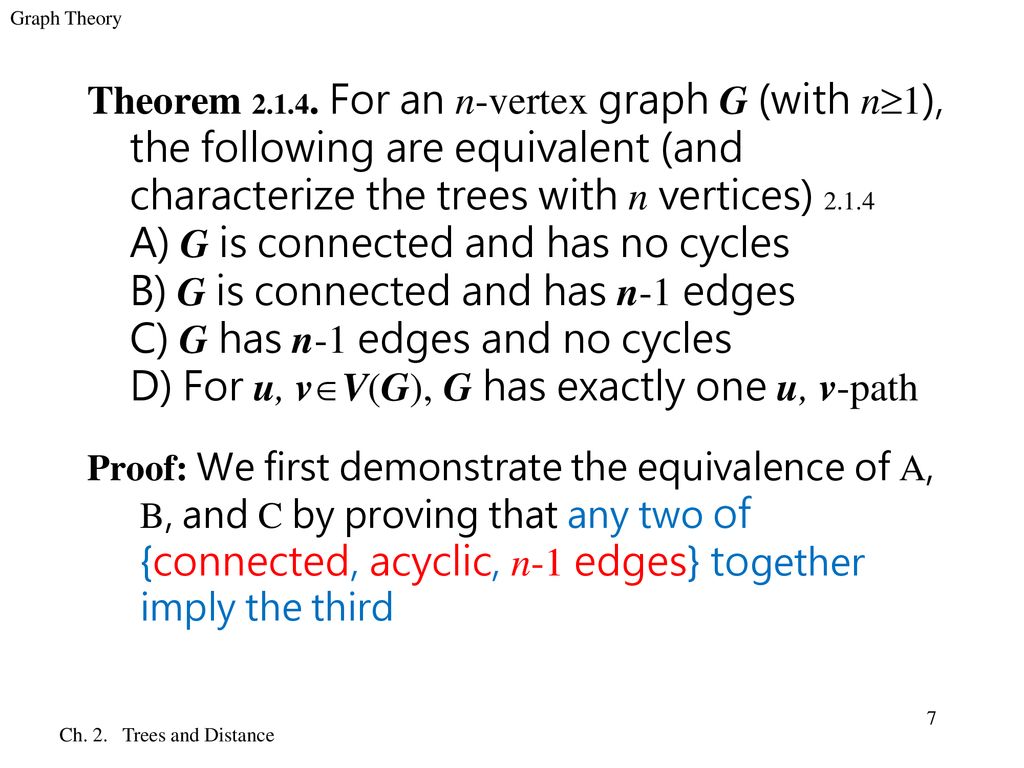 Chapter 2 Trees And Distance 2 1 Basic Properties Ppt Download