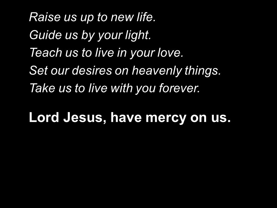 Lord Jesus, have mercy on us.