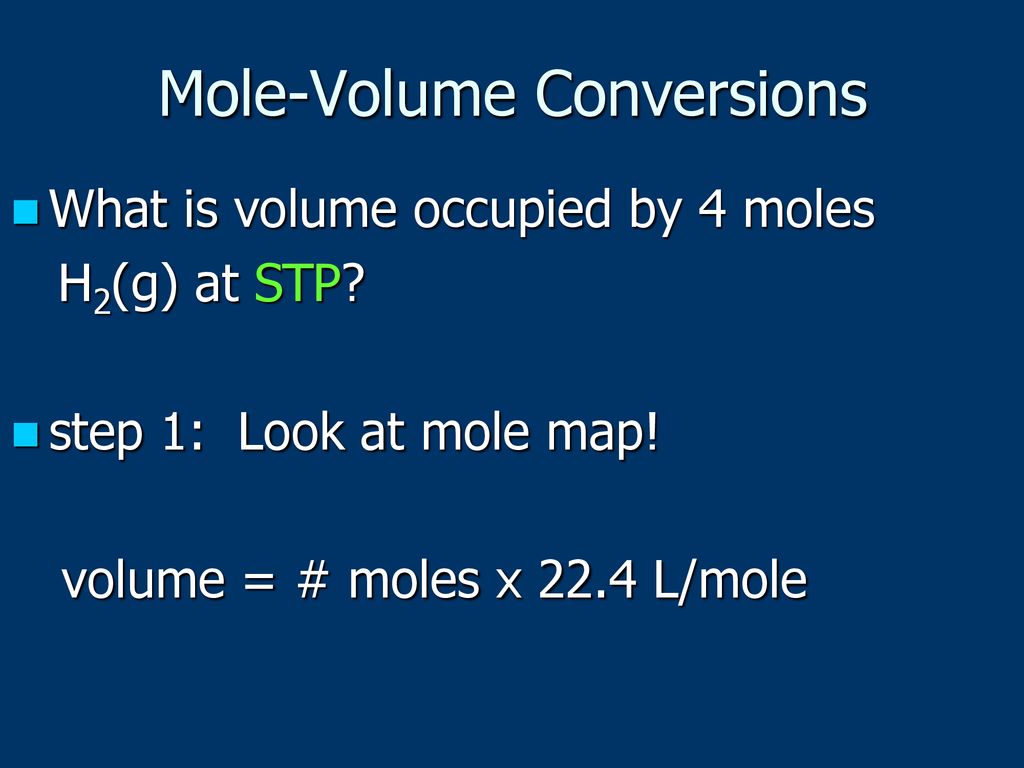Mole-Volume Conversions