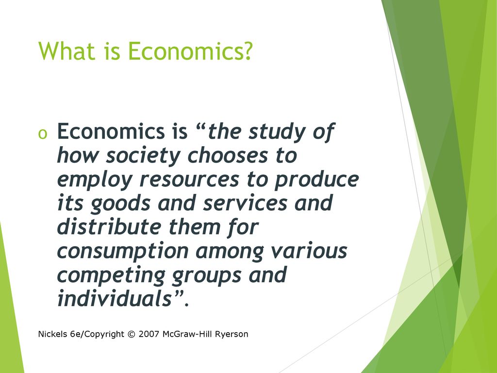 Economics Overview Nickels 6e/Copyright © 2007 McGraw-Hill Ryerson ...