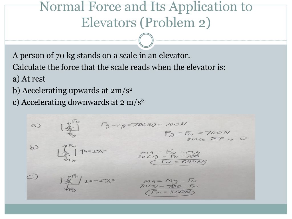 Normal Force and Its Application to Elevators (Problem 2)