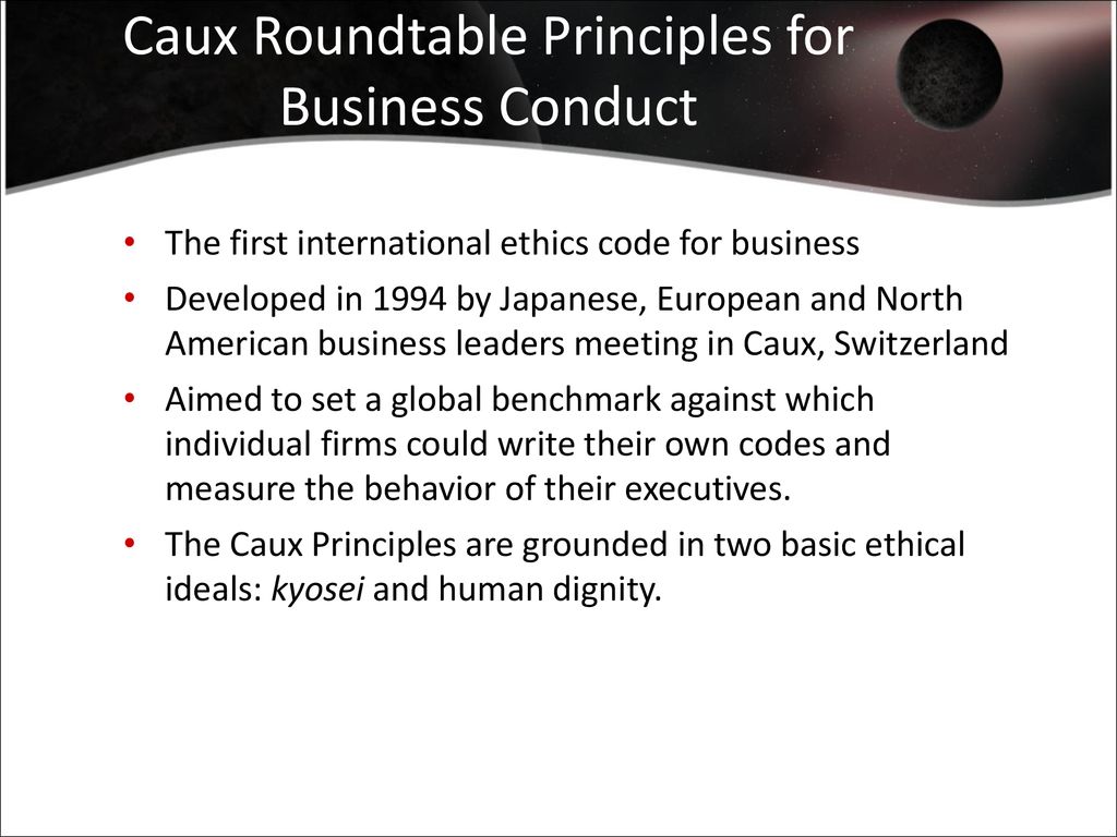 Caux Roundtable Principles for Business Conduct