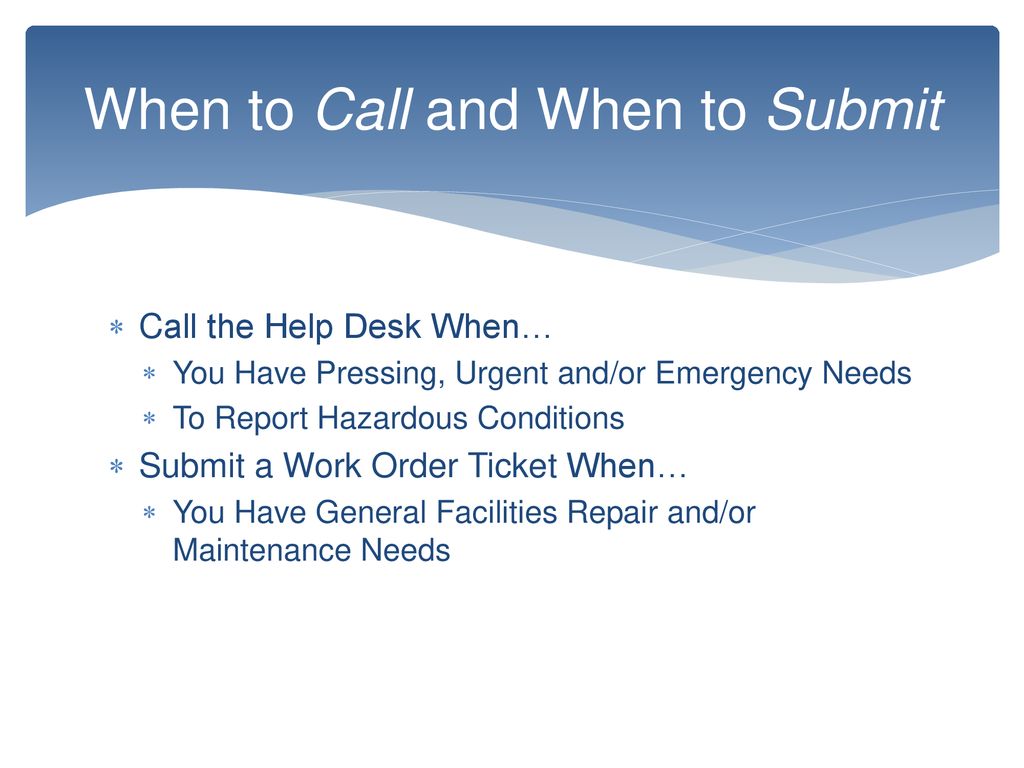 When to Call and When to Submit