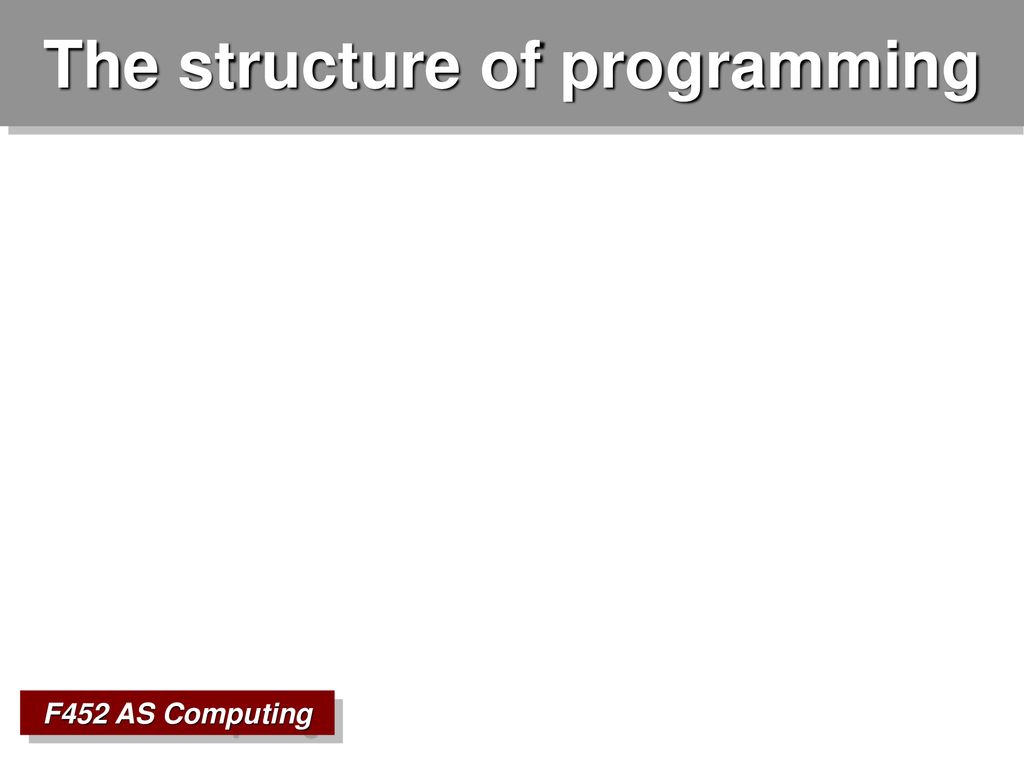 The structure of programming - ppt download