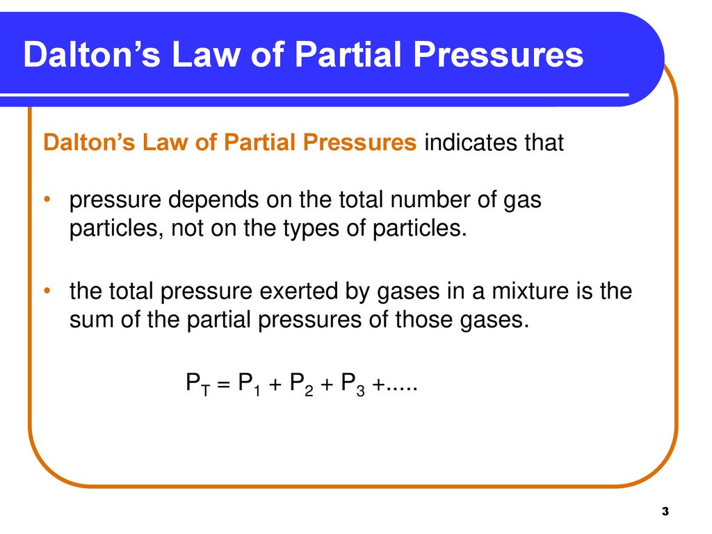 Partial Pressure Dalton’s Law Ppt Download