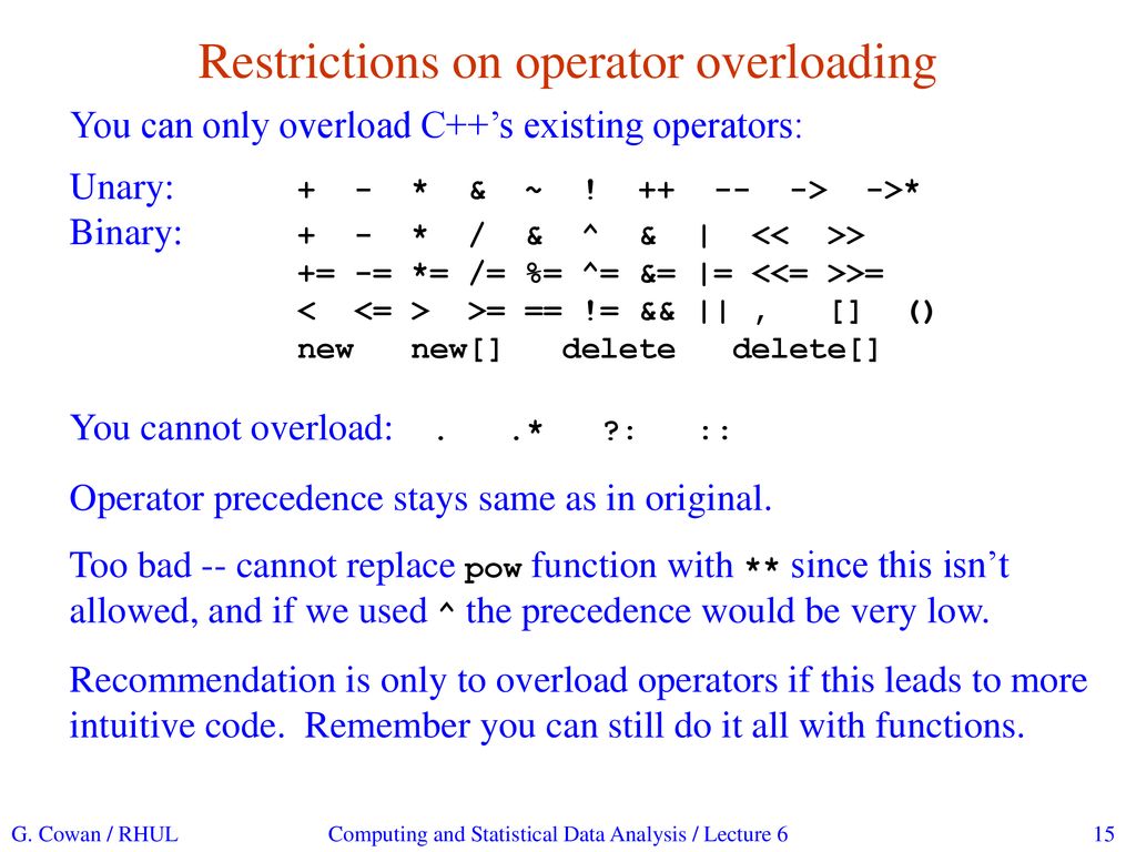 Computing and Statistical Data Analysis Lecture 6 - ppt download
