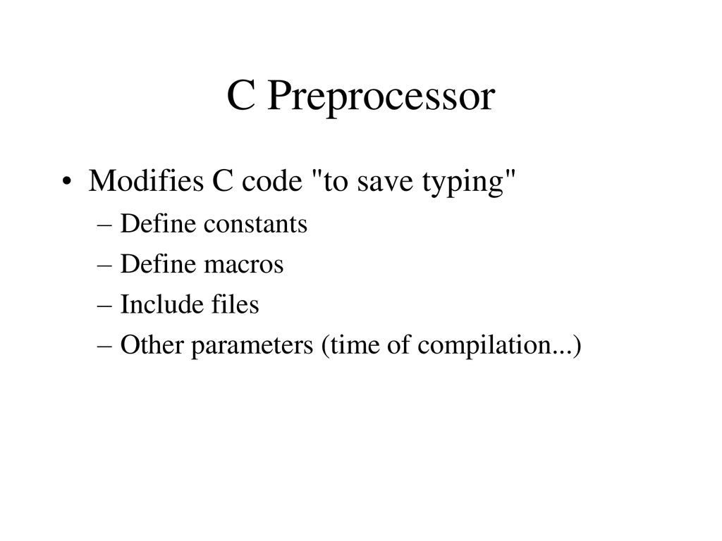 C Preprocessing File I/O - ppt download