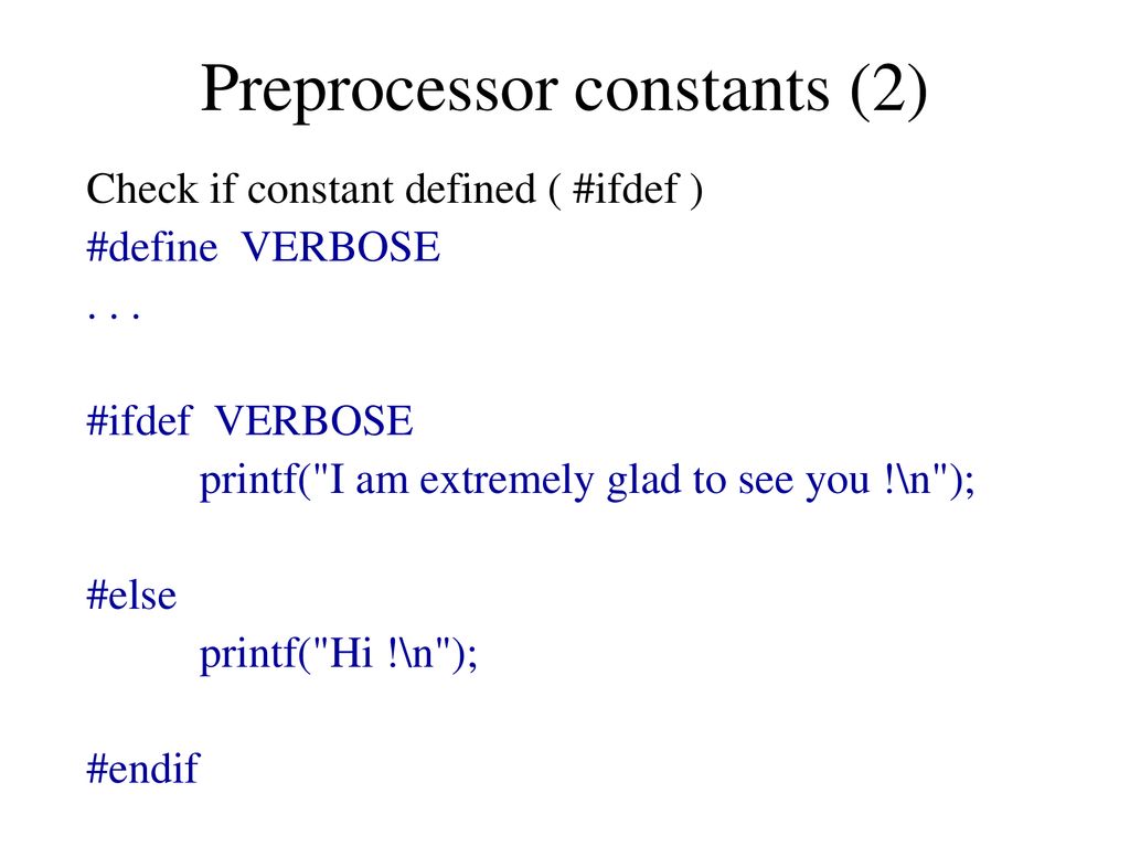 C Preprocessing File I/O - ppt download