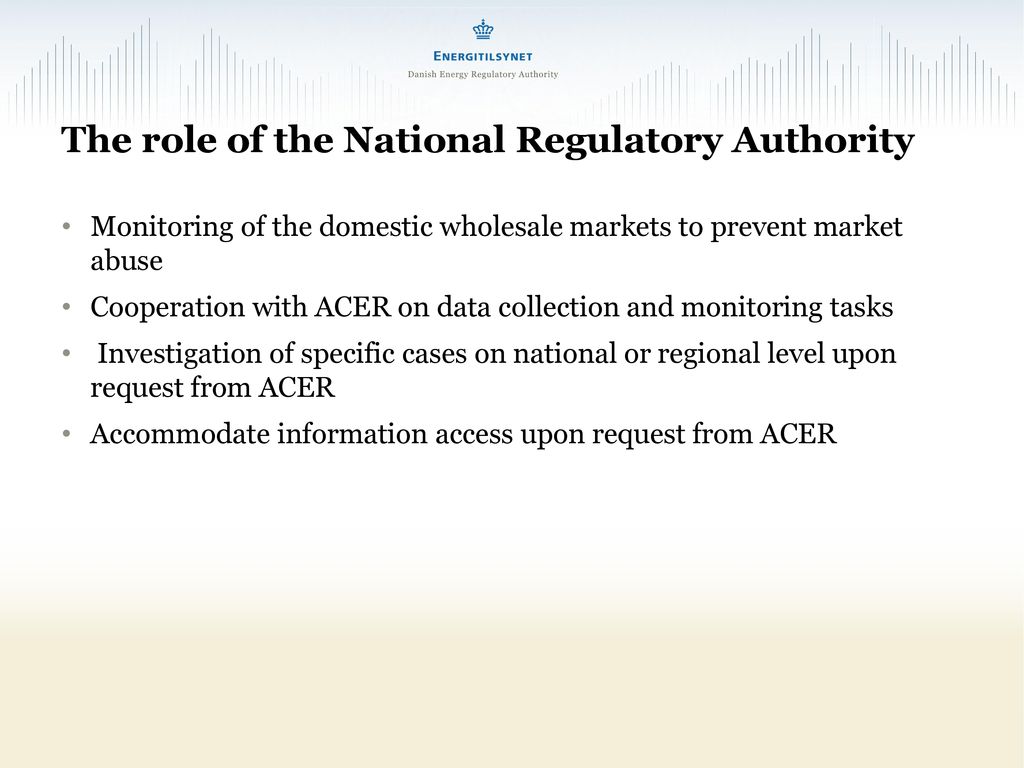 The Role Of The National Regulatory Authorities - Ppt Download
