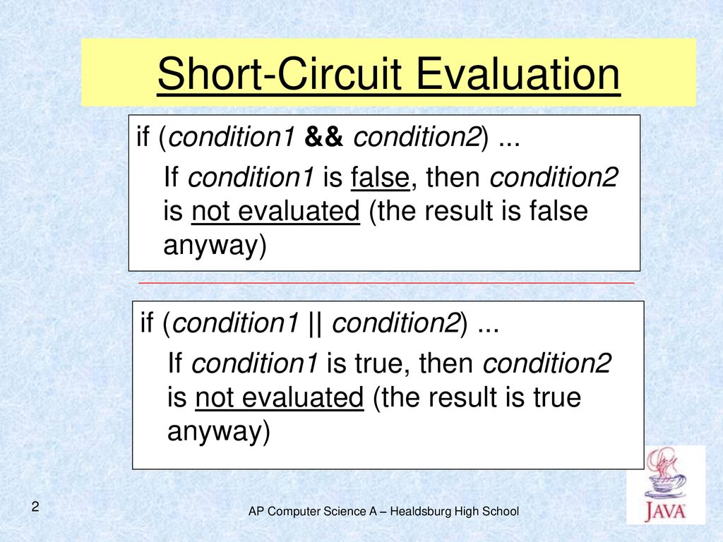 Unit 7 - Short-Circuit Evaluation - De Morgan's Laws - The switch statement  - Type-casting in Java - Using Math.random() - ppt download