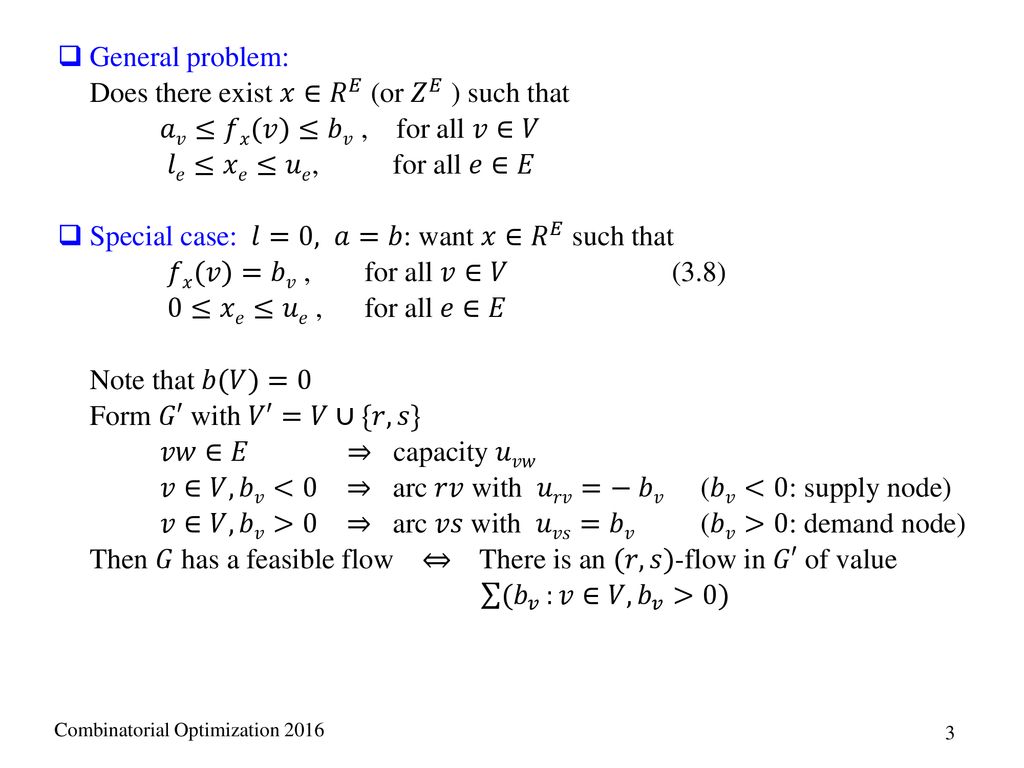 Flow Feasibility Problems Ppt Download