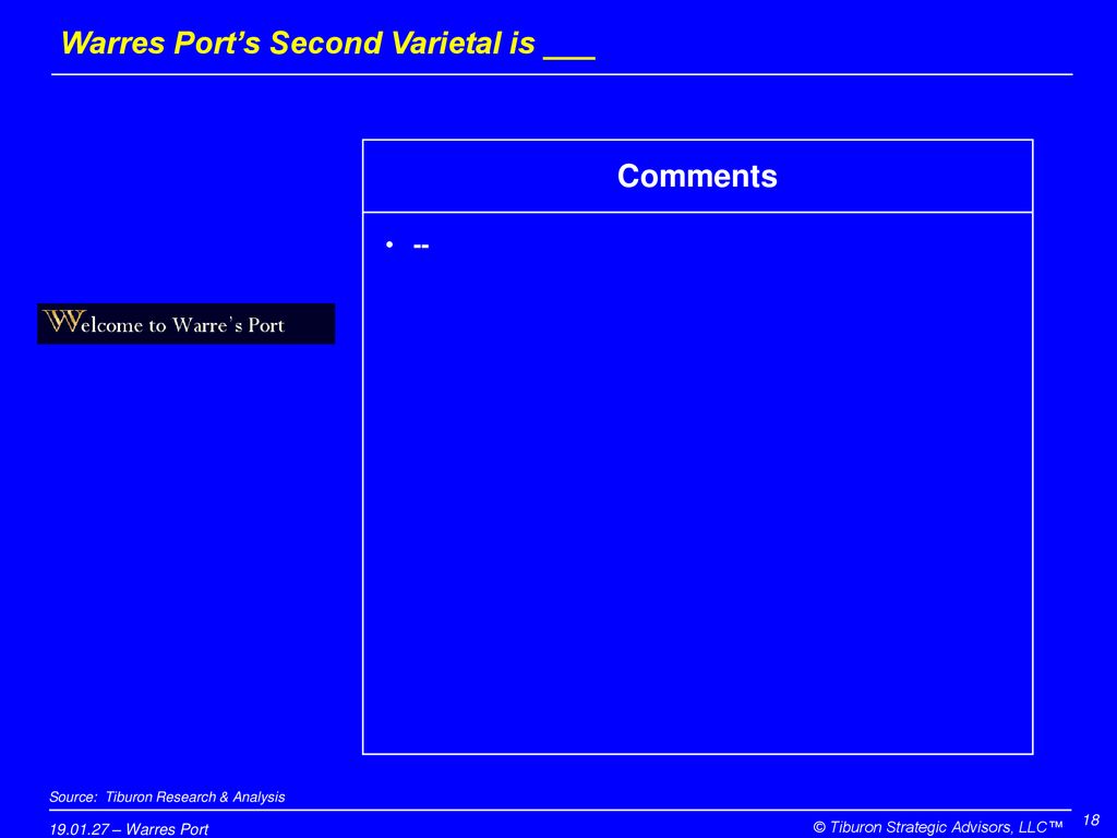 Warres Port’s Second Varietal is ___