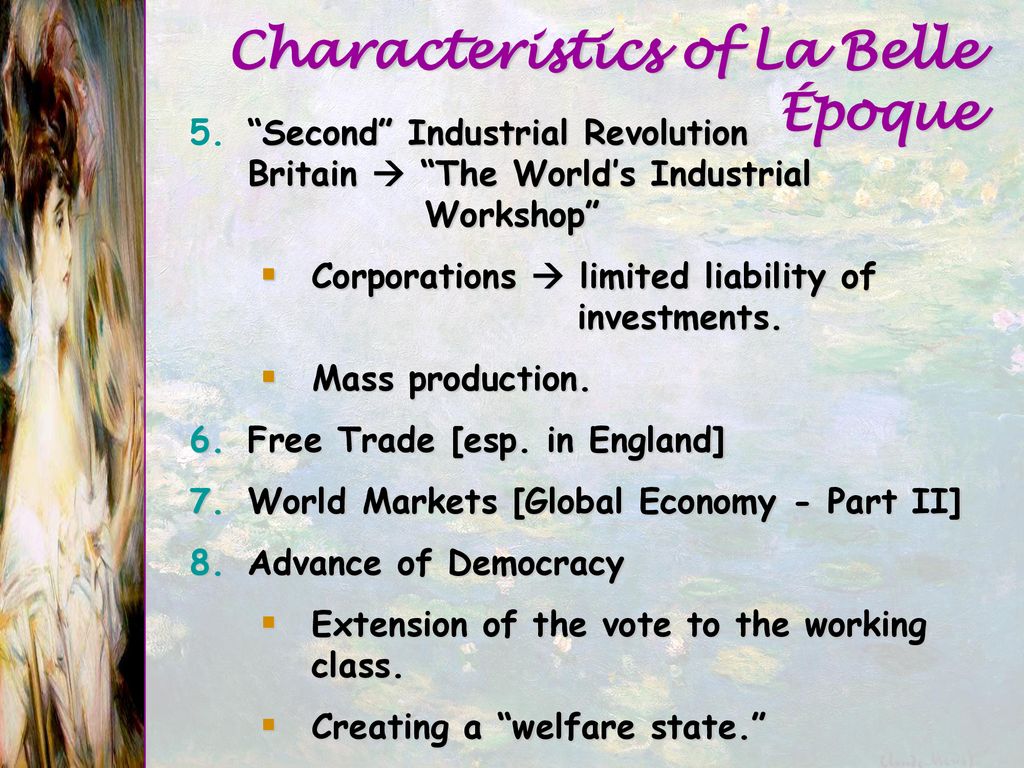 Characteristics of La Belle Époque