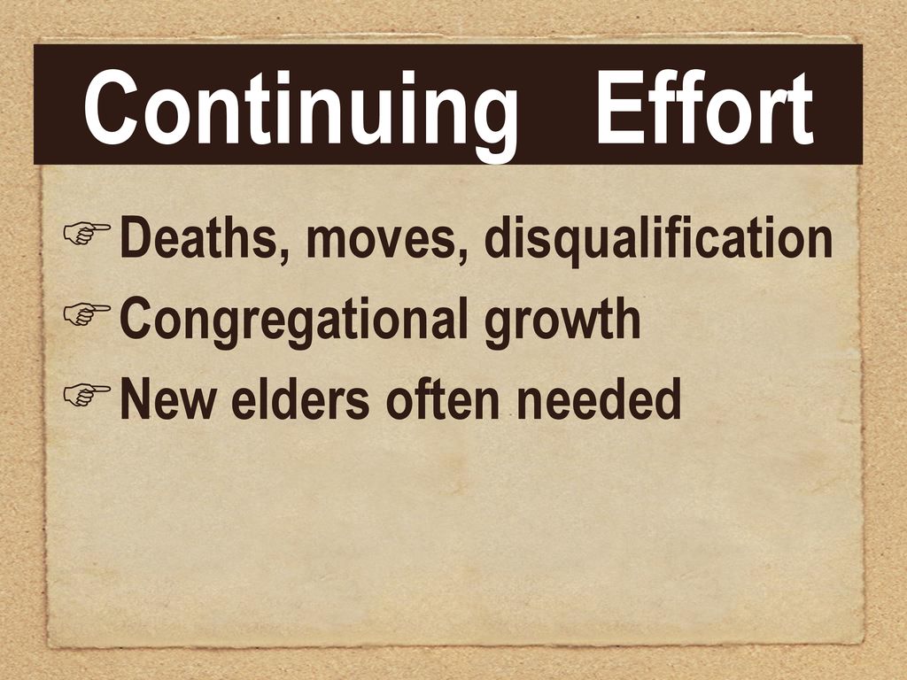Continuing Effort Deaths, moves, disqualification