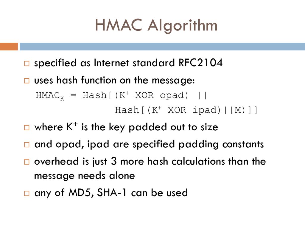 Message Authentication Code - ppt download