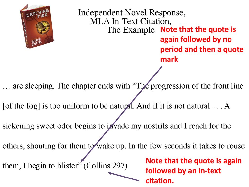 Independent Novel Response Mla In Text Citations The Example Ppt Download