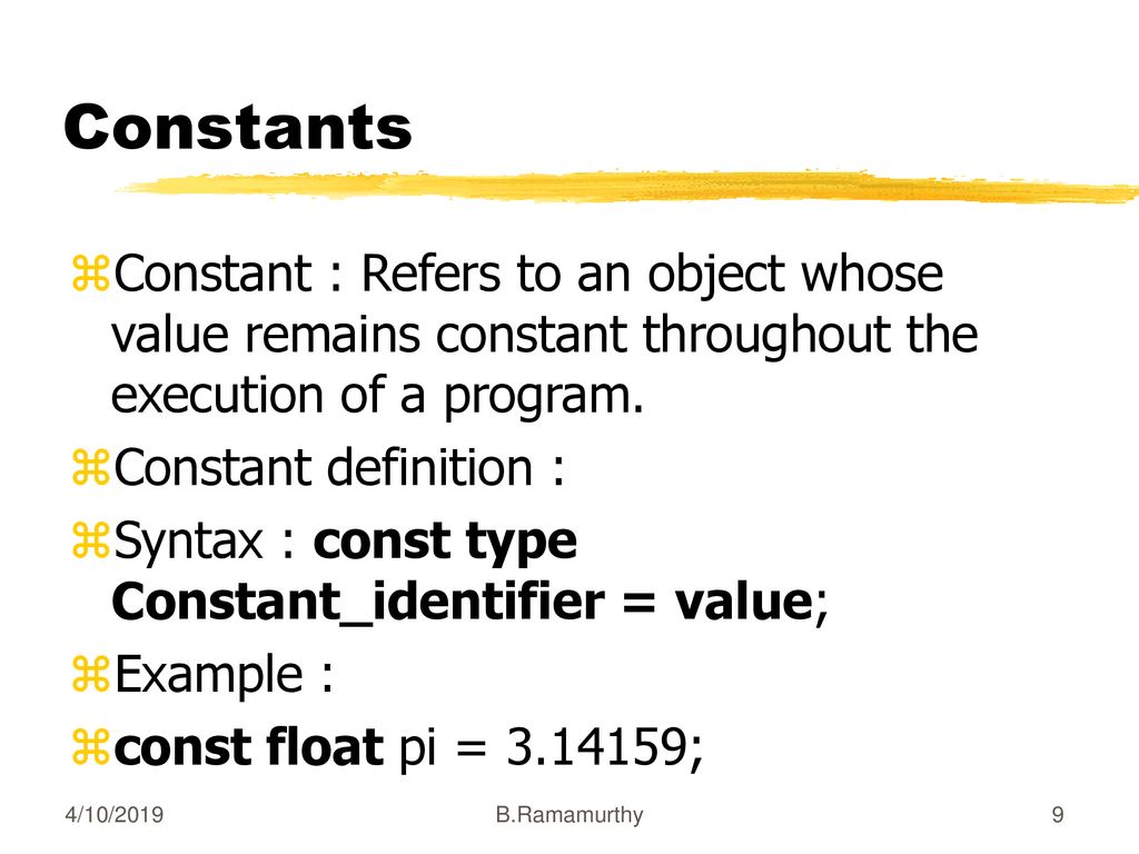 Review of C++ Language Basics - ppt download