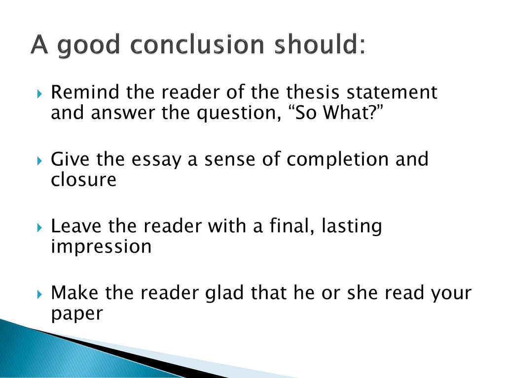how to make a conclusion