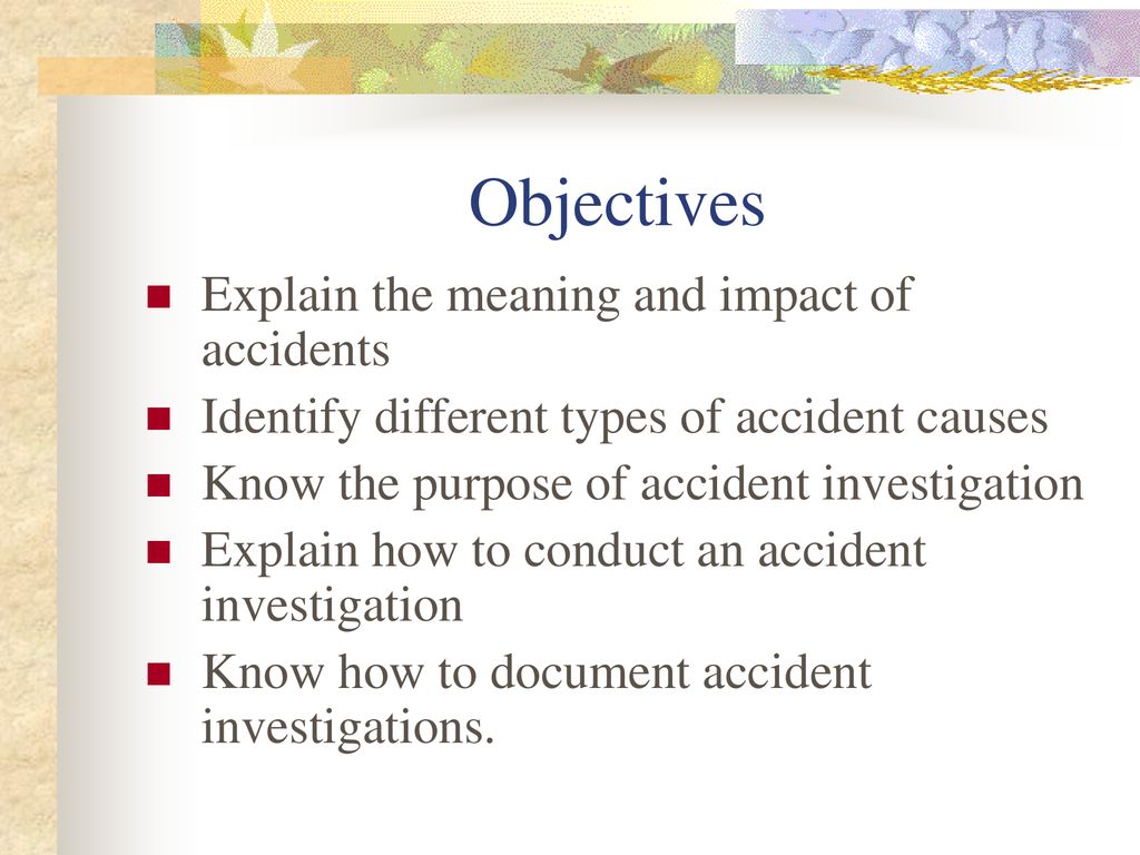 Accident Investigation - ppt download