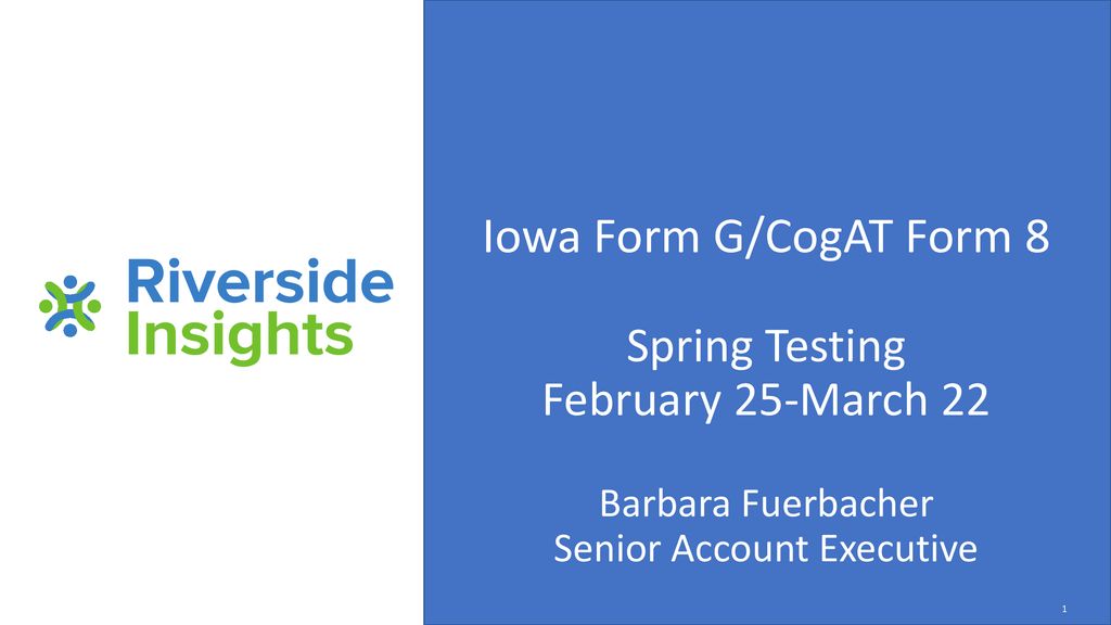 Iowa form g cogat form 8 spring testing february 25 march 22 barbara