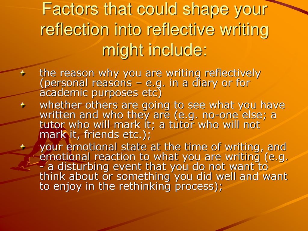 Reflection перевод. Personal Factor ․. What is a reflection writing.