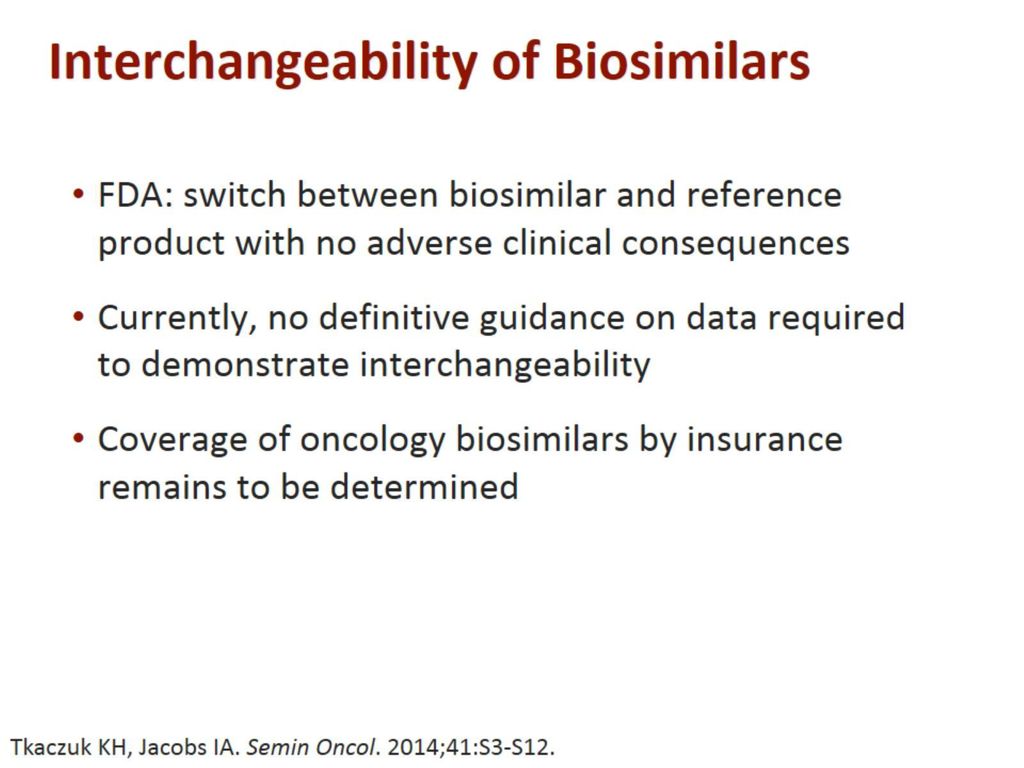 Interchangeability of Biosimilars