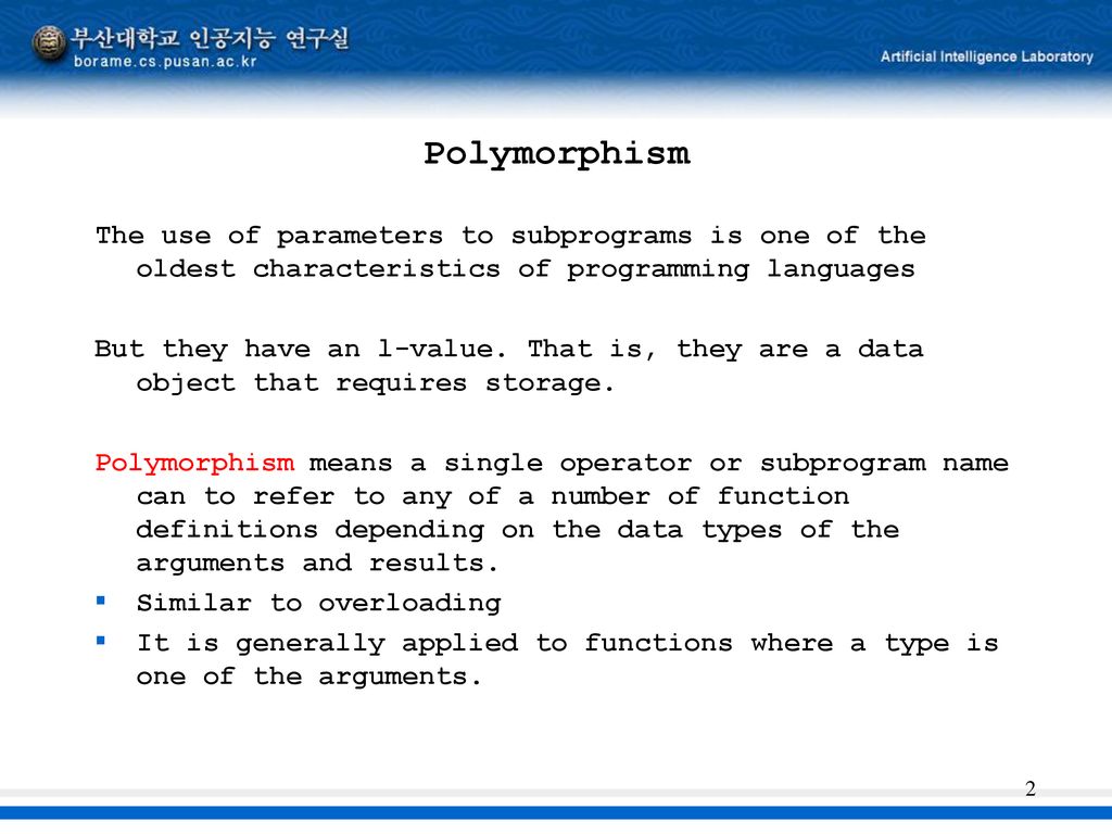 Polymorphism Programming Language Design and Implementation - ppt download