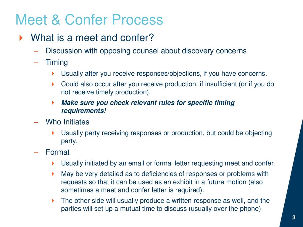 California Rule 3.724 Meet And Confer