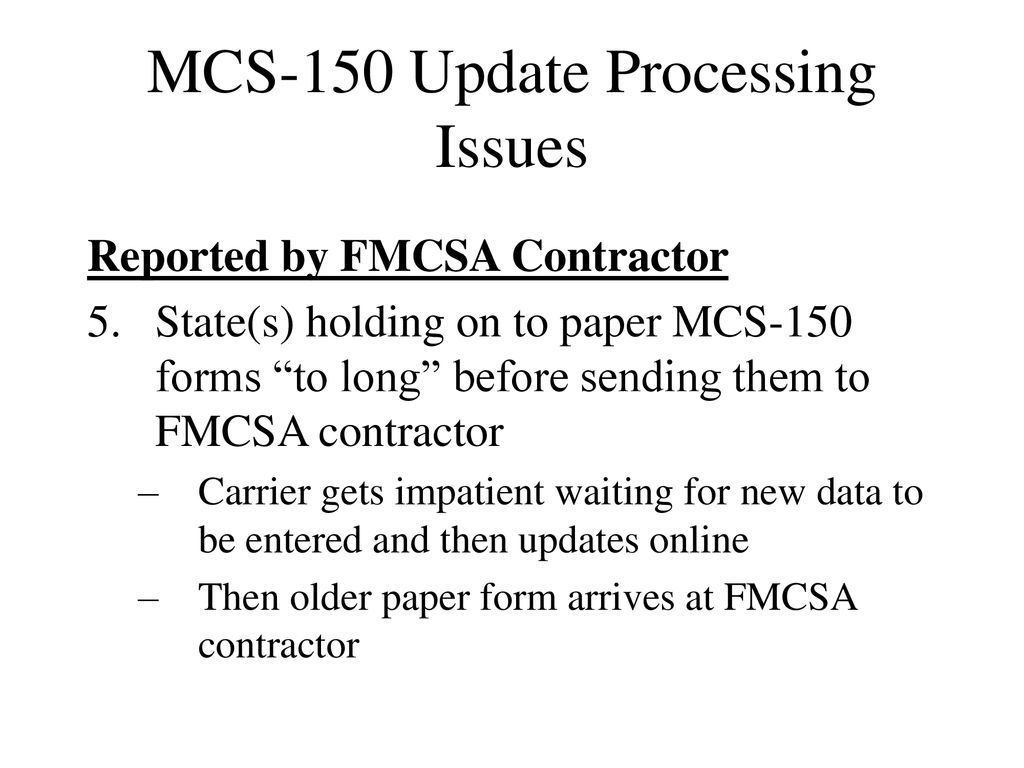 Form Mcs 150 - Fill Out and Sign Printable PDF Template - signNow