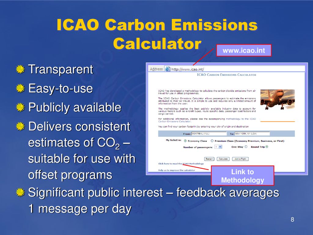 Prototype UN Air Travel CO2 Calculator - ppt download