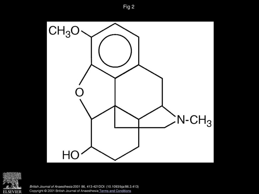 Fig 2 The chemical structure of codeine.