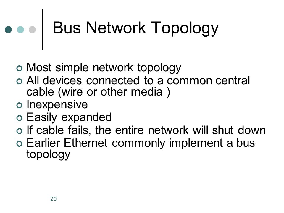 Bus Network Topology Most simple network topology