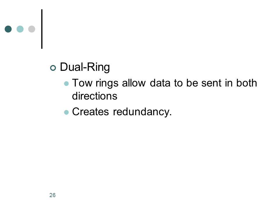 Dual-Ring Tow rings allow data to be sent in both directions