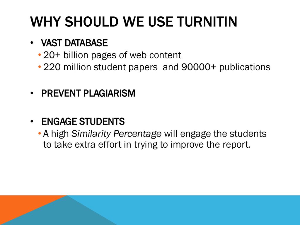 Why should we use turnitin