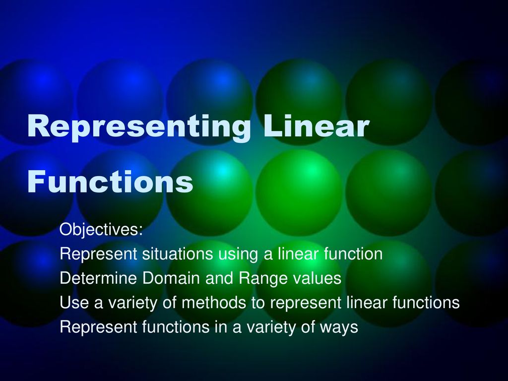 Representing Linear Functions - ppt download