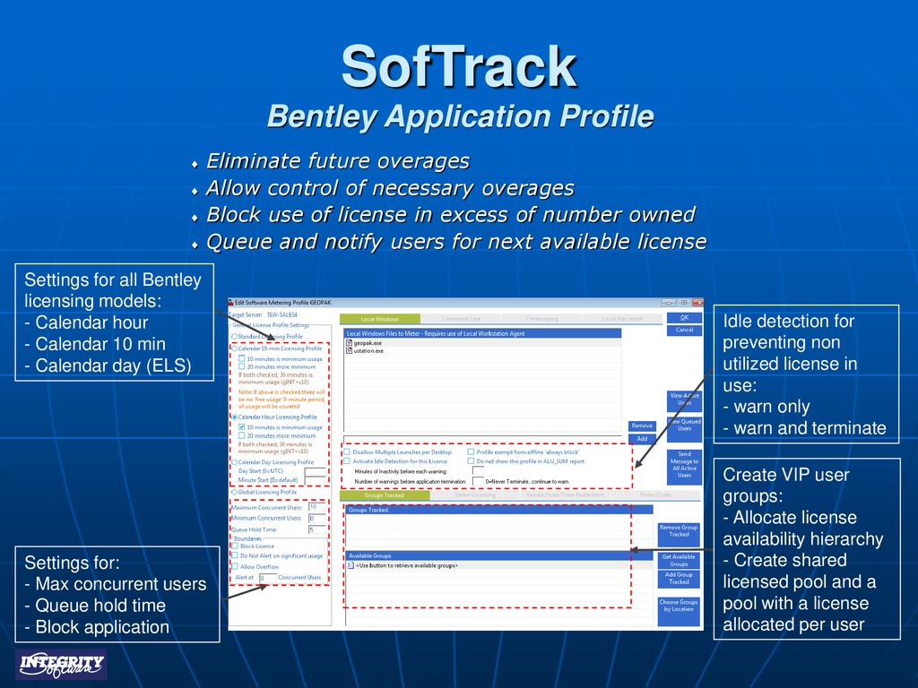 Softrack Bentley Overage Control Autodesk License Usage Reporting