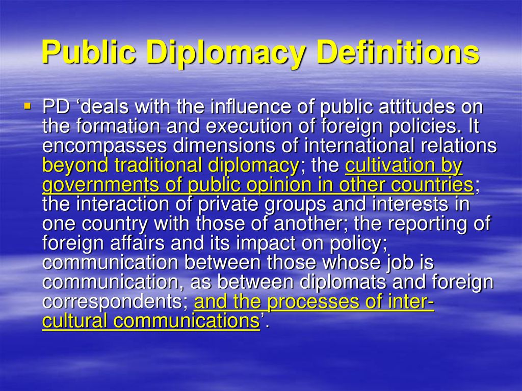 Public Diplomacy Definitions