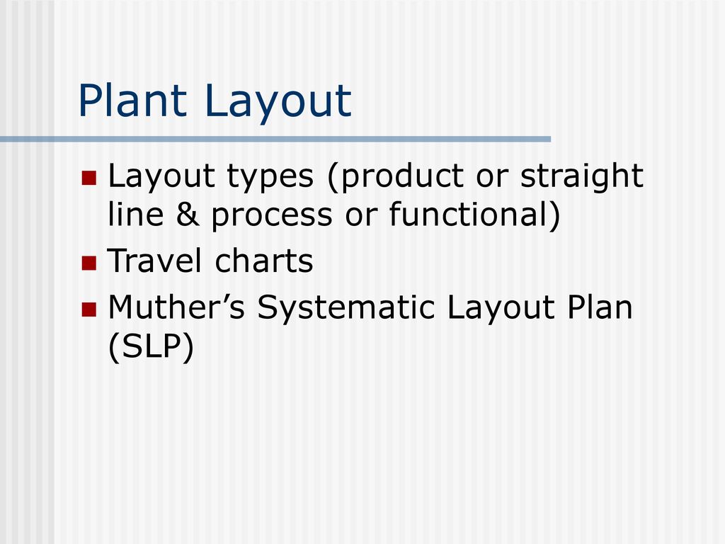 Travel Chart In Plant Layout