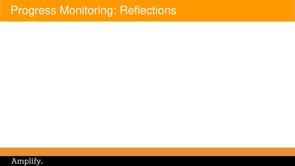 Progress Monitoring: Reflections