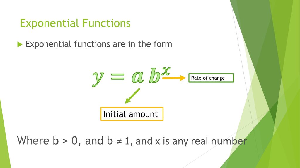 Todays Lesson: Exponential Functions - ppt download