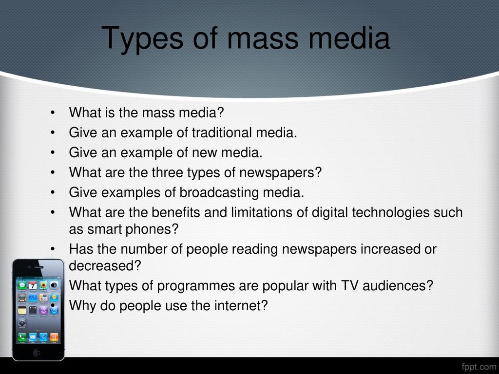 The Mass Media. - ppt download