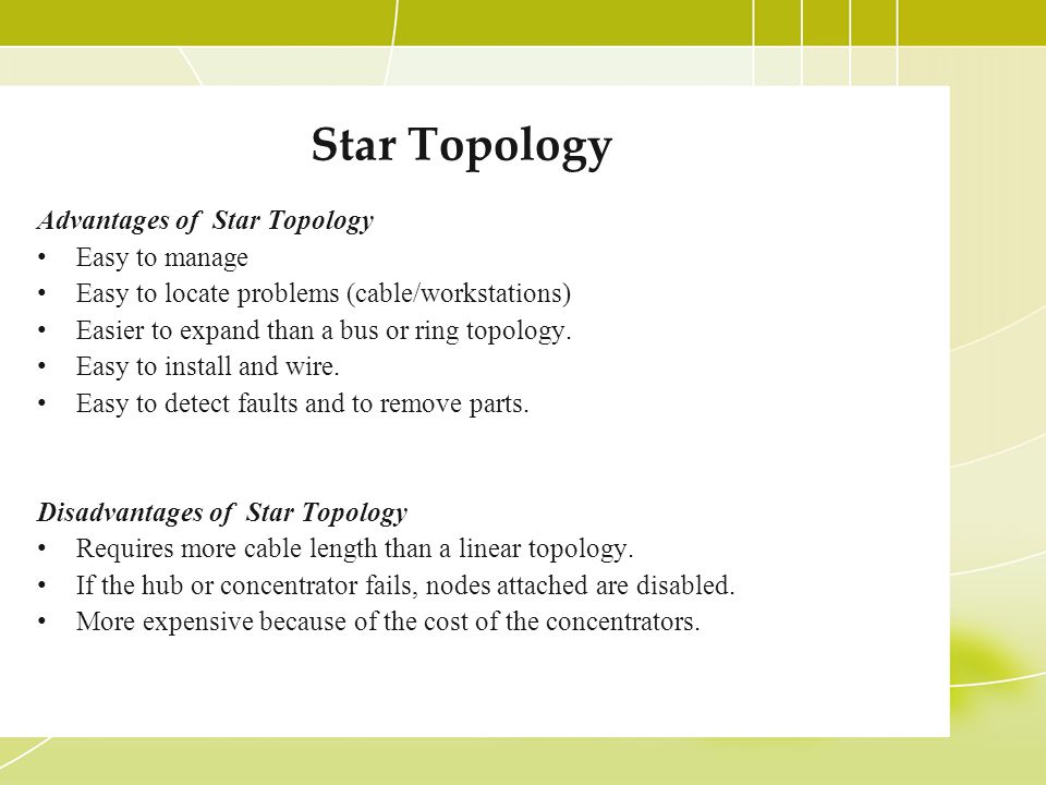 advantages of star topology over bus topology