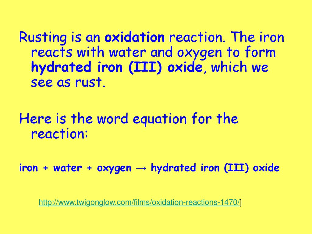Rusting What is rust? Can you give examples of things that rust? ppt