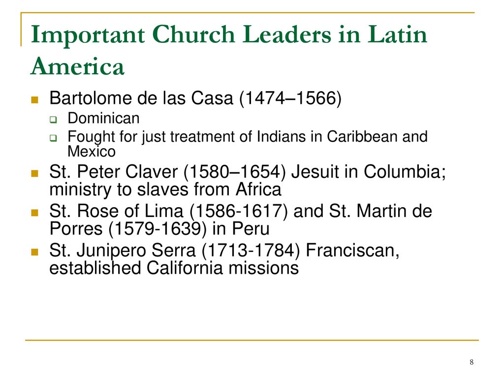 Important Church Leaders in Latin America