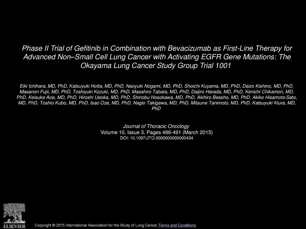 Phase II Trial of Gefitinib in Combination with Bevacizumab as First ...